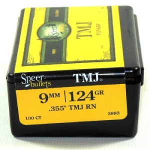9mm 124gr TMJ RN Speer #3993 100/Bx